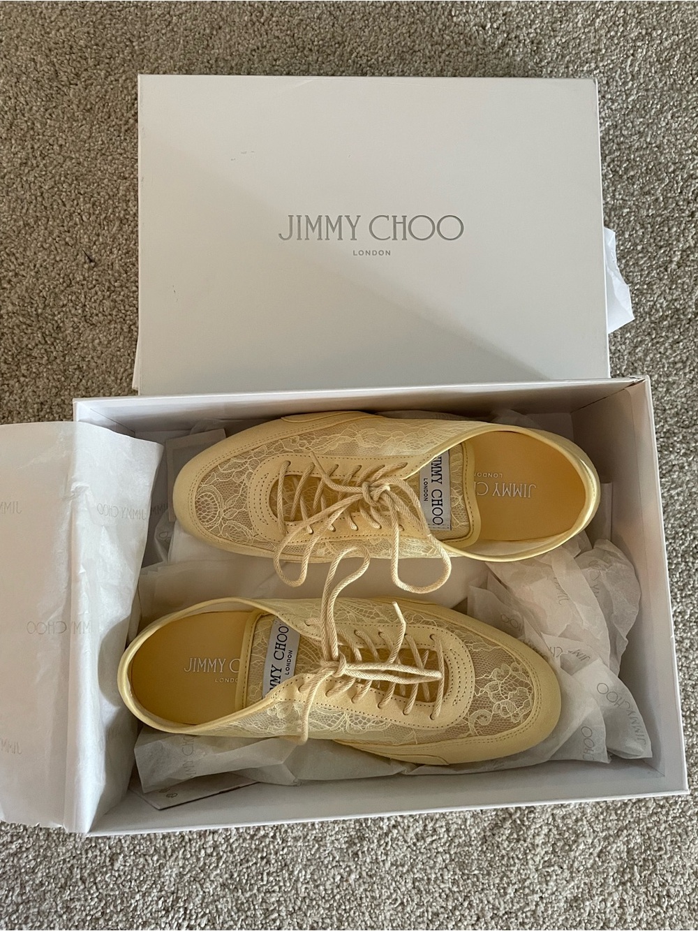 Jimmy Choo Box Label — White with Black Text - Picture 2 of 5